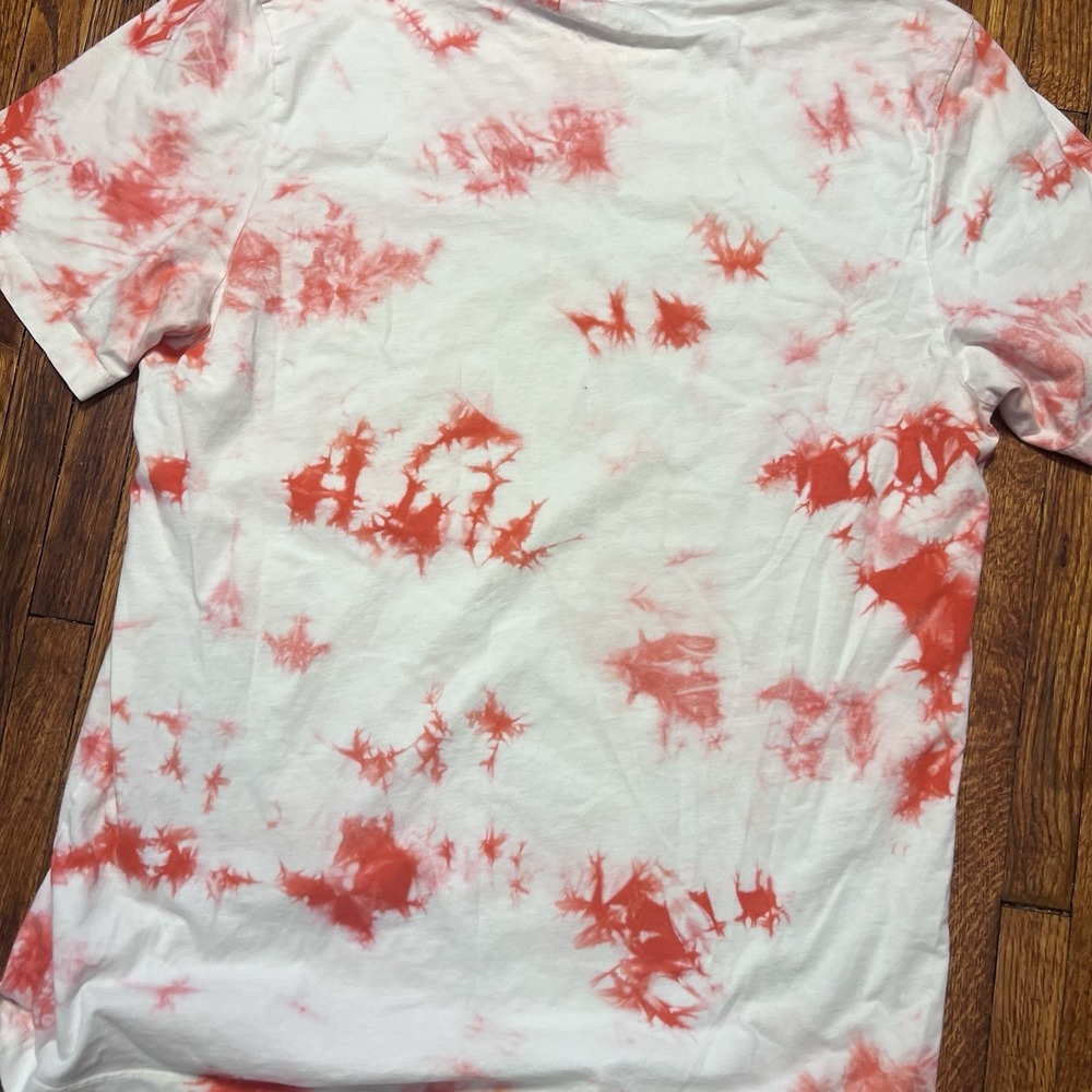 Nike Air Shirt Mens Large Red White Tie Dye Graphic Tee The Nike Tee Blue Logo - Picture 9 of 10